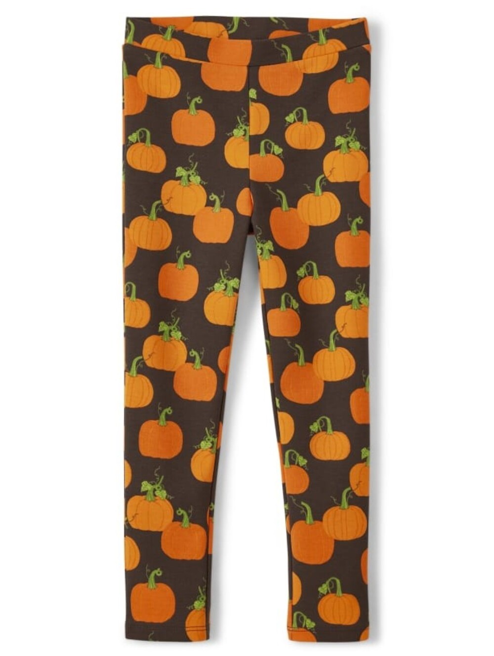 Gymboree Orange Pumpkin Print Leggings on Brown Size 10